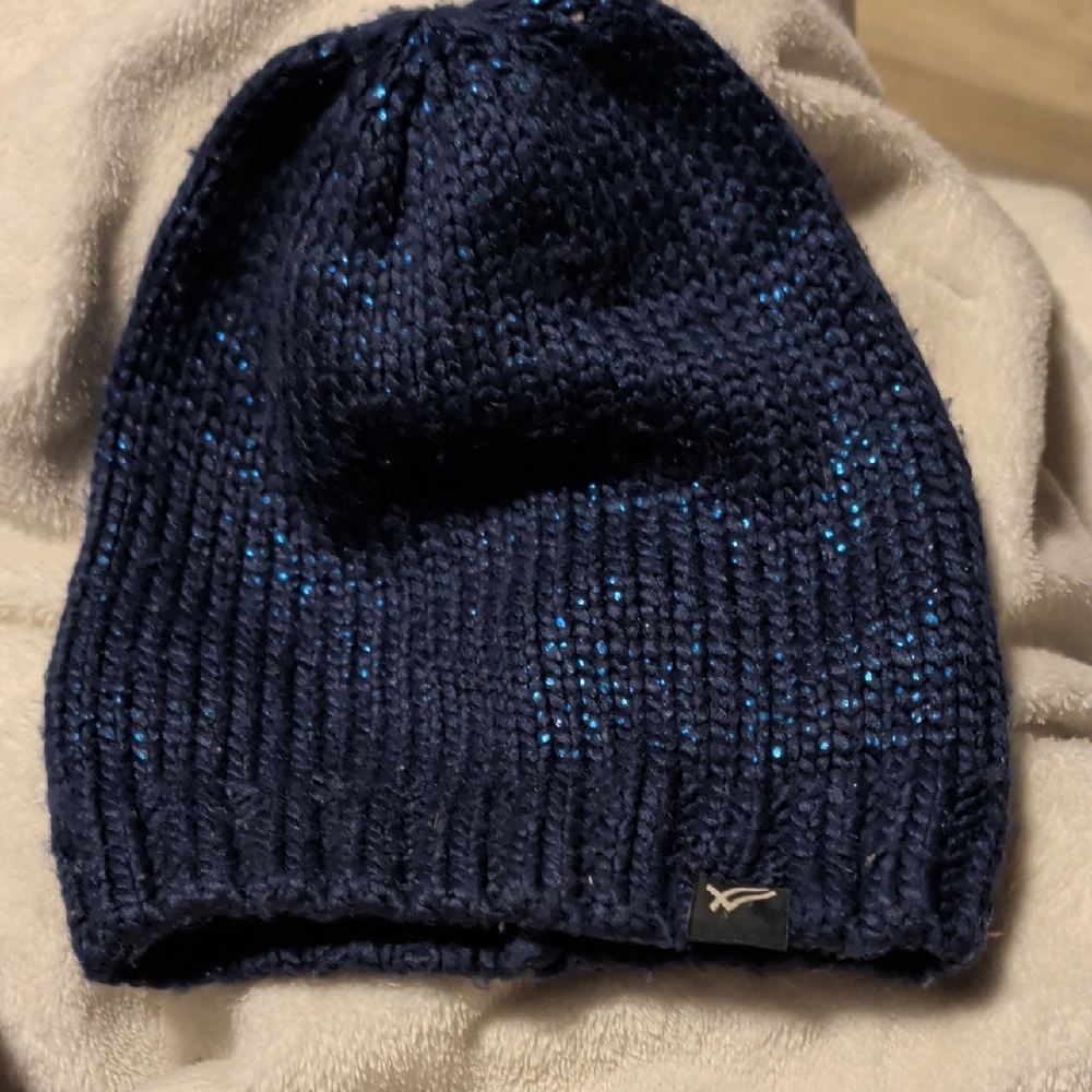 William Rast Navy Blue Knit Beanie